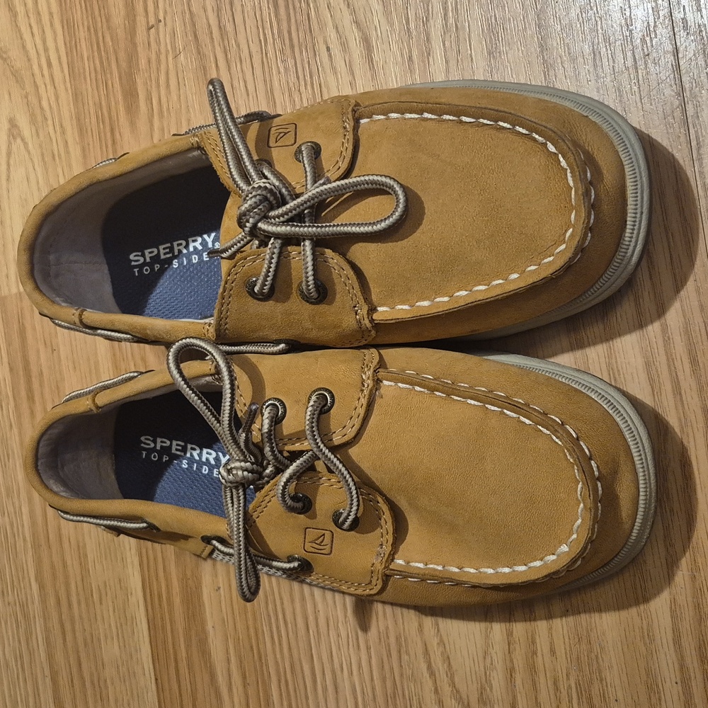 Sperry Kids Lanyard Tan Boat Shoes